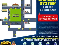 Pengumuman! Jalan di Alun-alun Lamongan Kini Diberlakukan One Way System