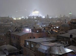 Yerusalem Diguyur Salju, Kompleks Al Aqsa Memutih, Jalanan Ditutup Yerusalem Diguyur Salju, Kompleks Al Aqsa Memutih, Jalanan Ditutup