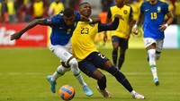 Gabriel Jesus membuang peluang emas di menit ke-68. Dia gagal melewati kiper Ekuador usai menerima umpan terobosan. AP/Rodrigo Buendia
