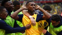 Gabriel Jesus membuang peluang emas di menit ke-68. Dia gagal melewati kiper Ekuador usai menerima umpan terobosan.  AP/Santiago Arcos