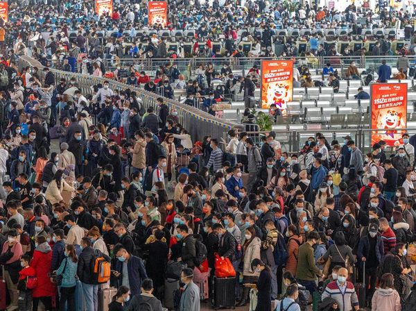 Ramainya Arus Mudik di China Jelang Libur Imlek