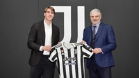 1. Dusan Vlahovic. Transfer 81,6 juta euro (Rp 1,3 triliun) dari Fiorentina ke Juventus.  Foto: dok. Juventus