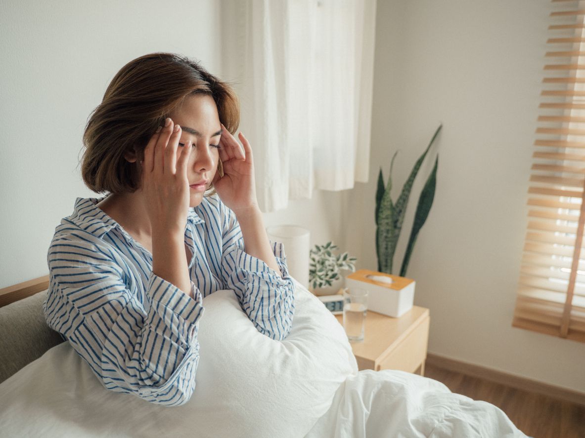 Ilustrasi sakit kepala atau pusing saat bangun tidur