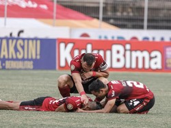 Air Mata Lerby Eliandry di Laga Bali United Vs Borneo FC