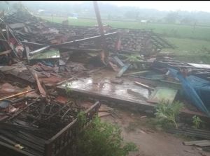 Puting Beliung Menerjang Jepara, 3 Orang Terluka, 1 Rumah Roboh