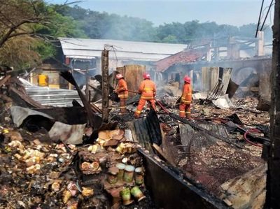 Penampakan Pasar Sedayu Gresik yang Ludes Dilalap Si Jago Merah