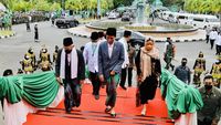 Momen Jokowi Sarungan Hadiri Pengukuhan PBNU