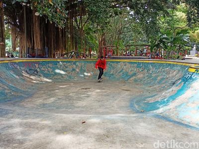 Sempat Memikat, Kini Kondisi Skatepark Cimahi Tak Terawat