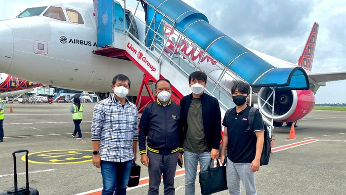Pelatih Timnas Indonesia Shin Tae-yong-Menpora Zainudin Amali