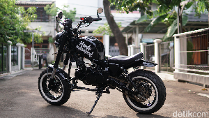 Intip Modifikasi Honda Karisma jadi Monkey Bobber ala Bengkel Sukabumi