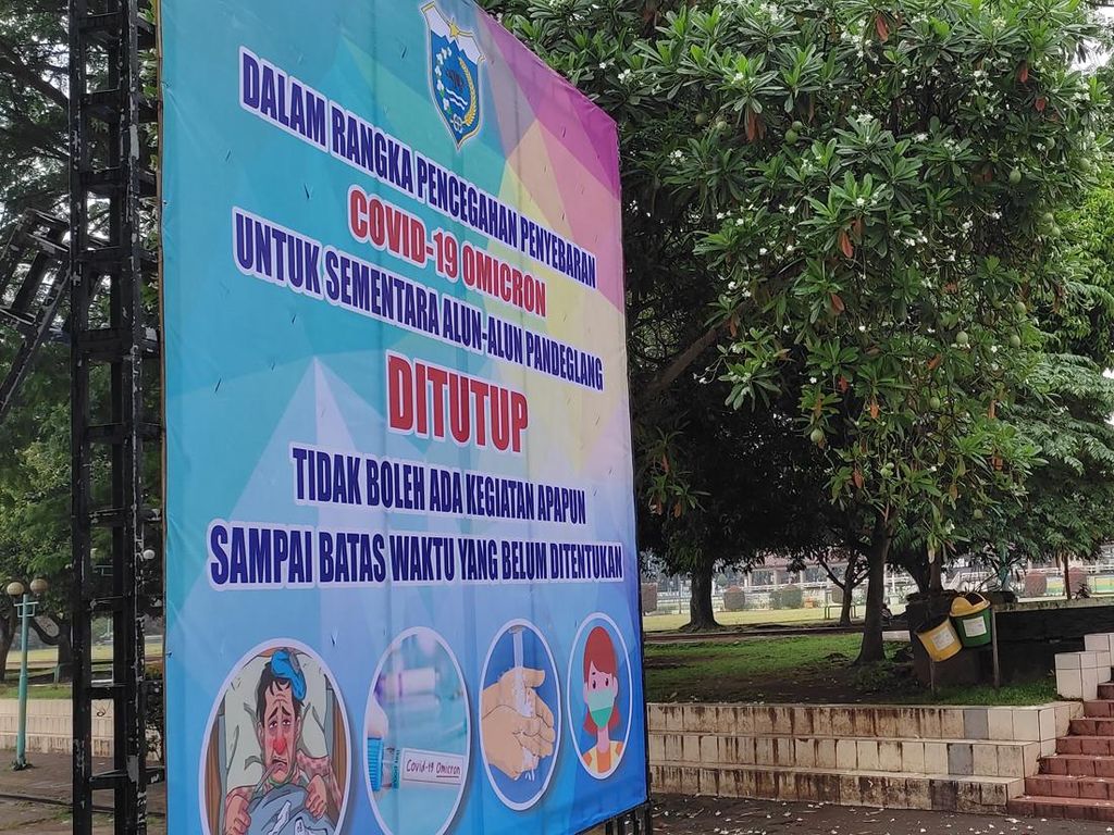 Cegah Omicron, Pemkab Tutup Alun-alun Pandeglang