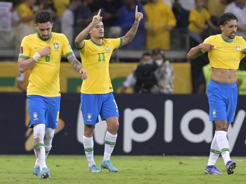 Kualifikasi Piala Dunia 2022: Gol Coutinho Bantu Brasil Gebuk Paraguay