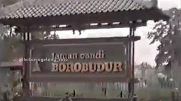 candi borobudur tahun 1980-an.