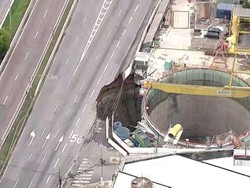Lubang Raksasa Muncul di Jalan Tol Sao Paulo