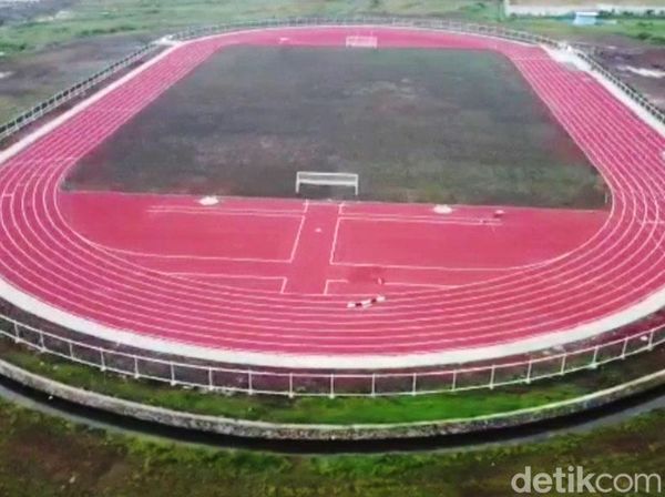 Penampakan Pembangunan Stadion RAA Adiwijaya Garut dari Atas