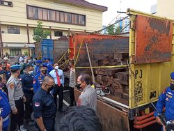 Polisi-KLHK Sita 1.019 Batang Kayu Ilegal di Sumsel, 6 Orang Jadi Tersangka