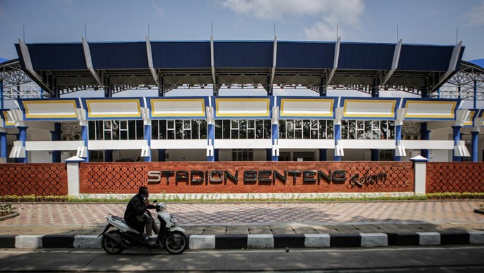 Suasana Stadion Benteng, Kota Tangerang, Banten, Jumat (4/2/2022). Renovasi Stadion Benteng yang dapat menampung 75.000 penonton tersebut saat ini telah rampung dengan menghabiskan dana Rp 31 miliar. ANTARA FOTO/Fauzan/tom.