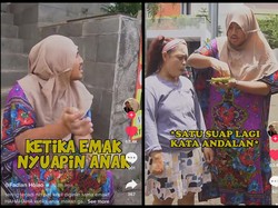 Kocak! Aksi Fadlan Holao Tirukan Emak-emak yang Suapi Anak