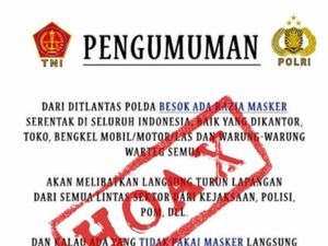 Beredar Info Razia Masker, Polda Metro: Itu Hoax