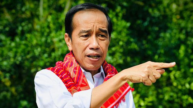 Presiden Joko Widodo mengunjungi Kampung Jeruk Liang Melas Datas, Kabupaten Karo, Provinsi Sumatera Utara, Jumat (4/2). Petani kampung ini pernah mengirim 3 ton jeruk ke Istana Kepresidenan saat memohon Jokowi memperbaiki jalan yang rusak, Desember lalu.