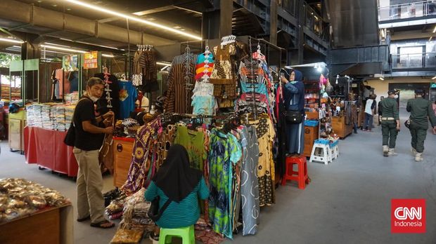 Suasana relokasi pedagang kaki lima (PKL) Malioboro, Kota Yogyakarta
