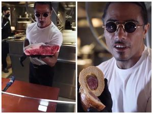 Pamer Menu Baru, Salt Bae Gunakan Sebongkah Daging untuk Isian Burger Pamer Menu Baru, Salt Bae Gunakan Sebongkah Daging untuk Isian Burger