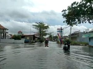 Banjir Luapan Bengawan Njero Rendam 5 Kecamatan-Jalan Utama di Lamongan