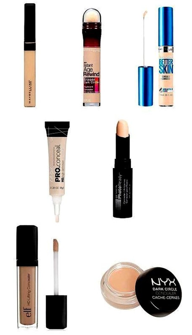 Cream, Stick, dan Liquid Concealer/Foto : pinterest.com/@mego