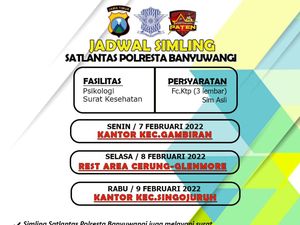 Jadwal SIMLING di Banyuwangi