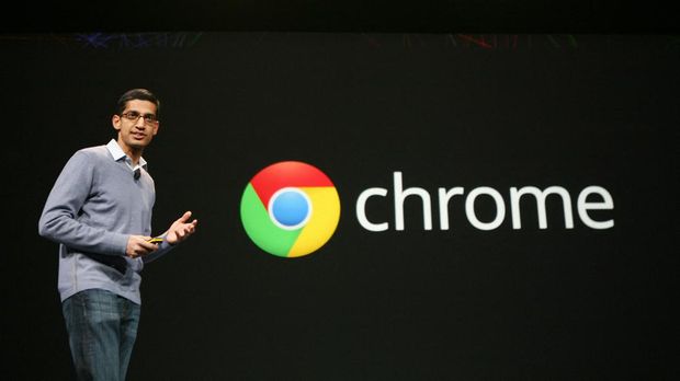 Sundar Pichai, senior vice president of Chrome, speaks at Google's annual developer conference, Google I/O, in San Francisco on June 28, 2012. AFP PHOTO/Kimihiro Hoshino (Photo by KIMIHIRO HOSHINO / AFP)