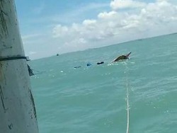 Bangkai Perahu Nelayan Tuban yang Pecah Dihantam Ombak Ditemukan