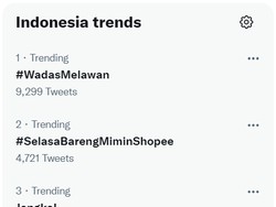 Tagar WadasMelawan Puncaki Trending Topic Twitter