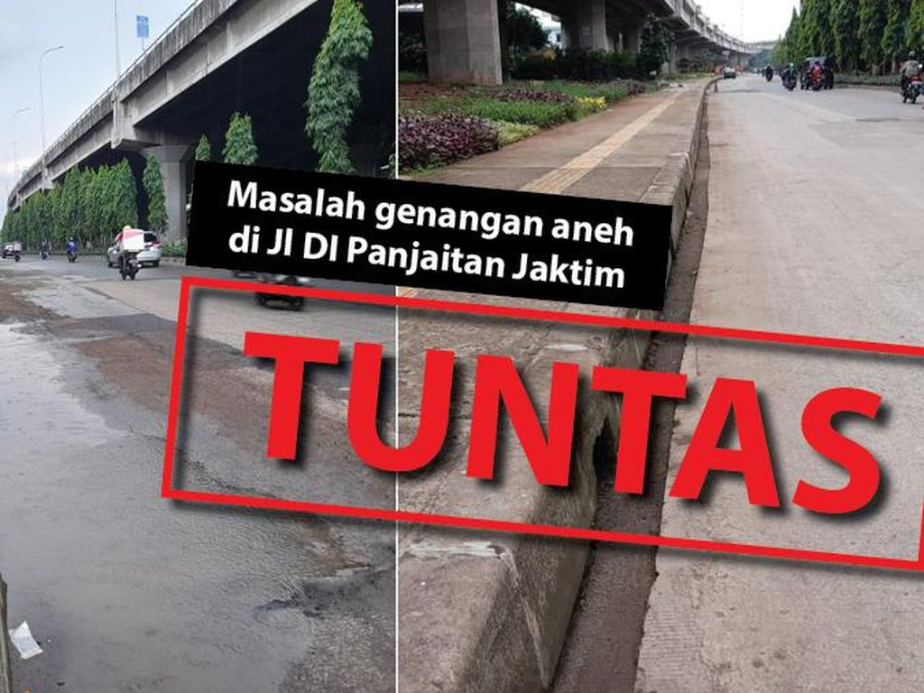 Before-After Perbaikan Jl DI Panjaitan Jaktim agar Bebas Genangan Aneh