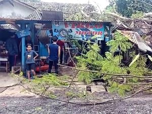 Pohon Tumbang Timpa Rumah-Warung di Sukabumi, 5 Orang Terluka