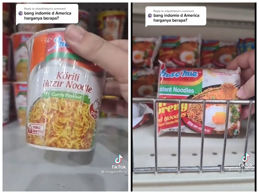 Bule Ini Tunjukkan Harga Indomie di Amerika, Versi Cup dan Kemasan Biasa