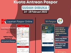Imigrasi Jogja Buka Kuota Antrean Paspor 14-18 Februari, Cek di Sini