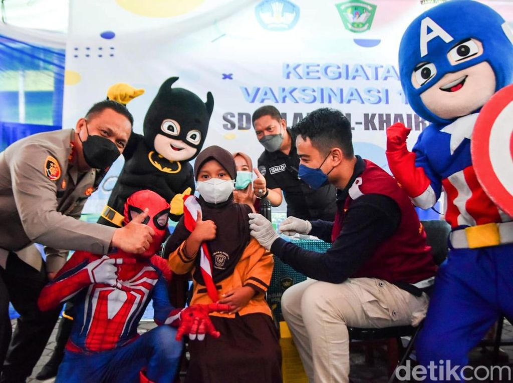 Vaksinasi Anak di Banyuwangi Digenjot Bareng Superhero Vaksinasi Anak di Banyuwangi Digenjot Bareng Superhero
