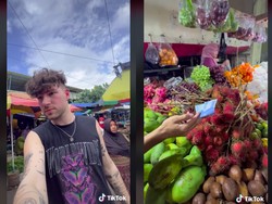YouTuber Jerman Keliling Pasar Tradisional Lombok dan Cicip Kuliner Khas