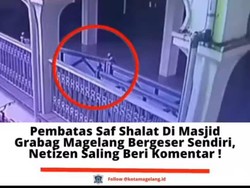 Kata Pengurus Masjid soal Viral Pembatas Saf Salat Geser Sendiri