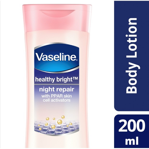 Vaseline Healthy Bright Night Repair Lotion / foto : shopee.co.id/unileverindonesia