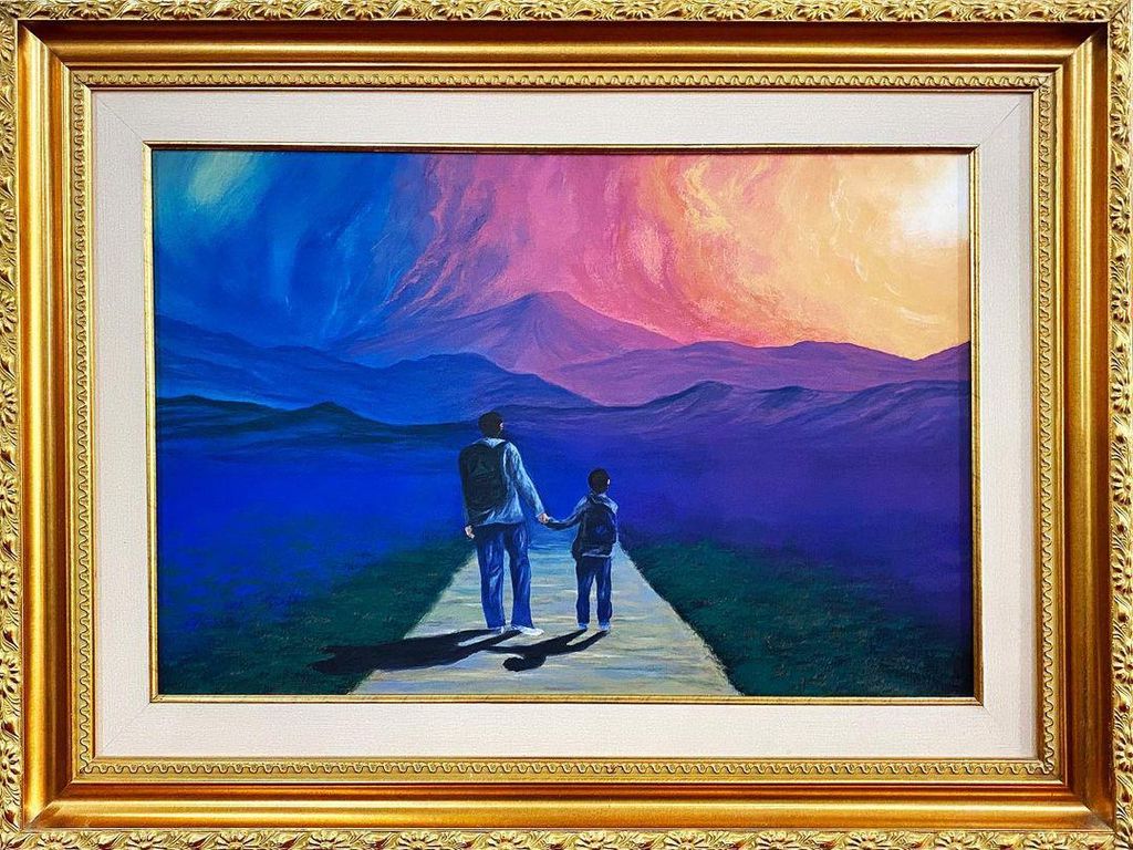 SBY Lukis Sosok Ayah Gandeng Anak: Silakan Tafsirkan Sendiri Maknanya SBY Lukis Sosok Ayah Gandeng Anak: Silakan Tafsirkan Sendiri Maknanya