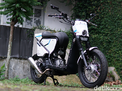 Ogah Pasaran! Suzuki Address Disulap Jadi Motor Flat Tracker