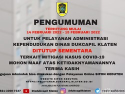Dinas Dukcapil Klaten Lockdown Gegara COVID-19