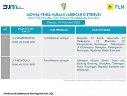 Jadwal Pemadaman Listrik di Klaten dan Boyolali Hari Ini