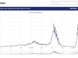 Penampakan Grafik Corona di Indonesia Usai Pecah Rekor 57.049 Kasus