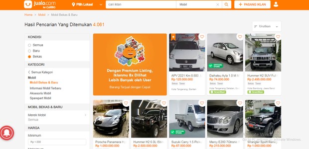 Jualo/Foto: jualo.com Situs penjualan barang preloved