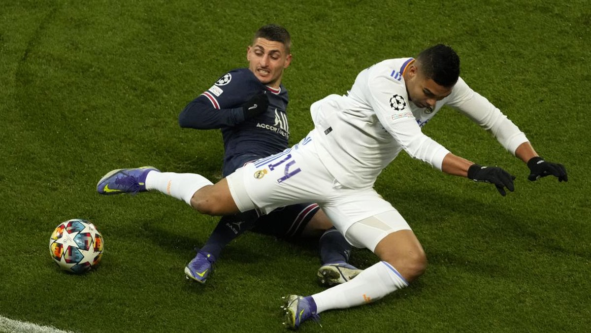 PSG pantang bermain bertahan saat menghadapi Real Madrid (Foto: AP/Francois Mori)