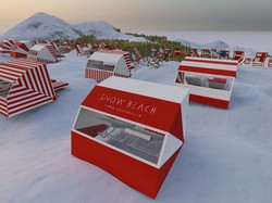 Destinasi Ini Hadirkan Pantai di Kaki Gunung Bersalju