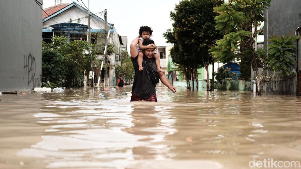 Penampakan Terkini Banjir di Pondok Gede Permai Bekasi