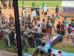 Laga Persedikab Vs Maluku FC Ricuh, Wasit Kena Pukul